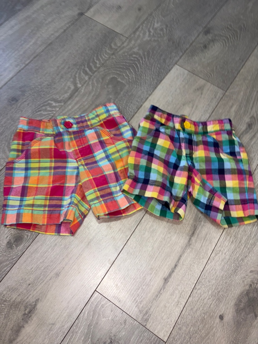 Circo Multicolor Plaid Kids Shorts Duo
